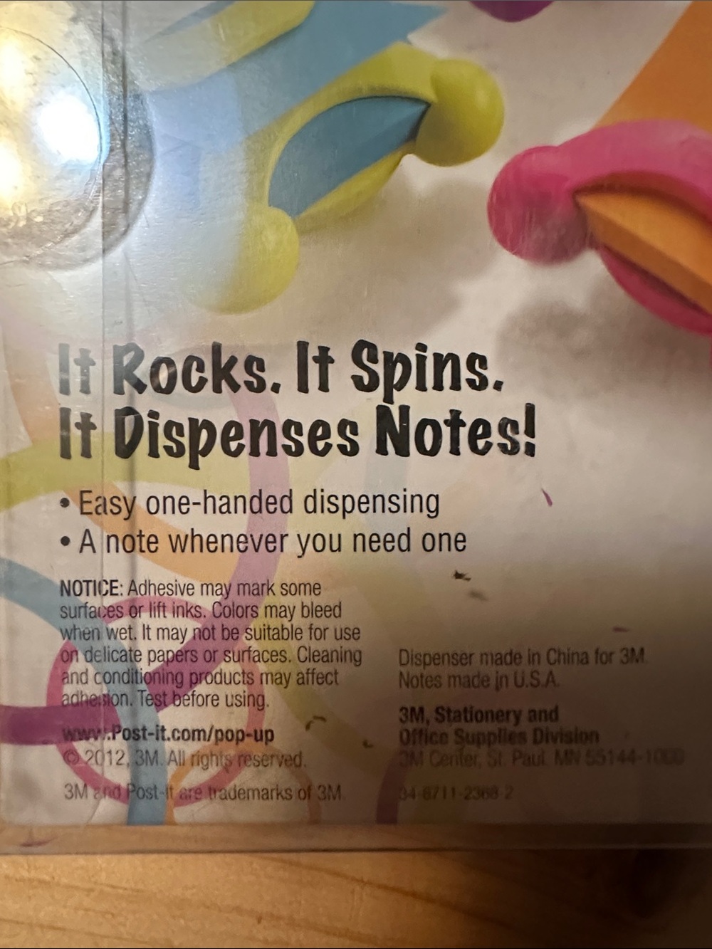 Post-it Purple Note Spinner with Lime Sticky Notes - Picture 4 of 7